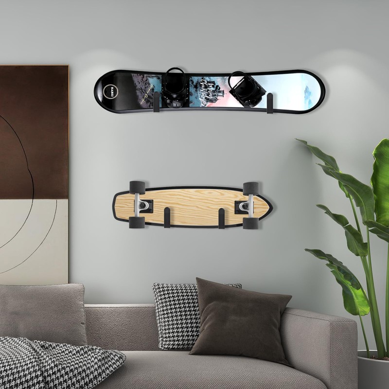 GGXZHT Pack of 2 Snowboard Wall Mounts, Horizontal, Skateboard Wall