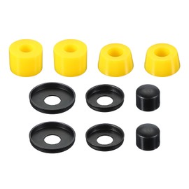 PATIKIL Skateboard Bushing 90A PU Longboard Truck Rebuild Kit Bushing Washer Pivot Cup for Outdoor Skateboard Parts Yellow