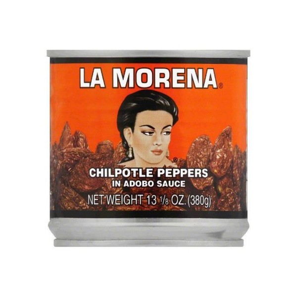 La Morena Chipotle Peppers in Adobo Sauce, 13 Ounce Tins (Pack of 2)