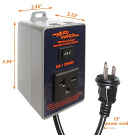 O'SKOOL Remote Control Wireless Electrical Outlet Switch, 433M Transmitter 220V Plug (Battery Included), PTA022