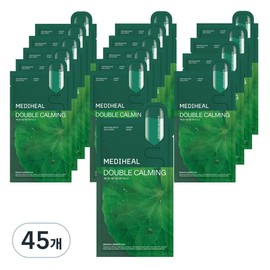 Mediheal Double Calming Water Mask 20ml, 1 pack, 45 pieces / 메디힐 더블 카밍 워터 마스크 20ml, 1개입, 45개