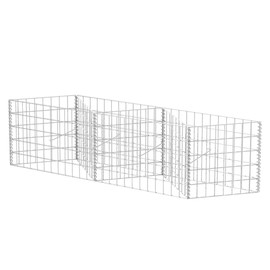 Gabion Basket | Gabion Stone Basket Cage | Galvanized Rock Stone Walls Mesh Cage | Gabion Retaining Wall for Outdoor Garden Patio Backyard Yard | Silver Galvanized Steel 47.2" x 11.8" x 19.7"