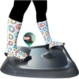 Topo Comfort Mat by Ergodriven | The Original Not-Flat Anti-Fatigue Standing Desk Mat with Calculated Terrain | Accessories | Obsidian Black