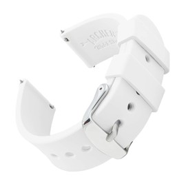 Archer Watch Straps - Soft Silicone Quick Release Watch Bands (White, 16mm)