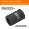 sourcing map 3/4-Inch Drive 12 Point Impact Socket 24mm Metric