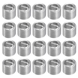 sourcing map 30Pcs Helical Threaded Inserts, M14-2x1.5D 304 Stainless Steel Threaded Socket, Thread Repair Insert for Plastic Wood Thread Repair