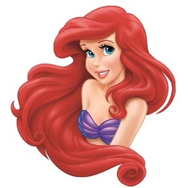 Generic 7"" Ariel Wall Decal Little Mermaid Peel and Stick Vinyl Sticker Princess Girls Room Decoration Removable Home Decor Self Adhesive Art 7 x 7 1/2 Inches