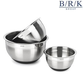 Silit BRK Smart Stainless Steel Mixing Bowl 3-Piece Set (16, 20, 24 cm) / 실리트 BRK 스마트 스텐 믹싱볼 3종세트 (16,20,24cm)