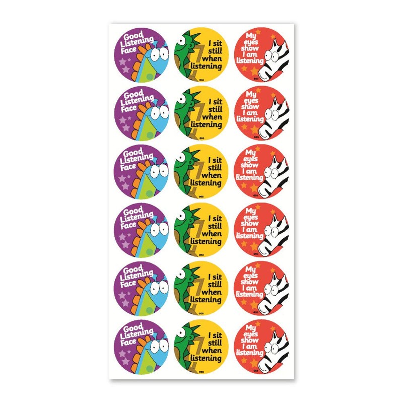 SuperStickers Solutions Good Listening Reward Stickers (Pack of 54) DBS145