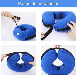 Collar Inflable de Recuperación, Collar Isabelino Perro, Collares Ajustables de Recuperación para Gato y Perro, Después de La Cirugía para Perros Evitar Mordeduras y Arañazos