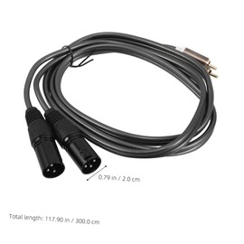 CORHAD RCA to XLR Male Cable Dual RCA to Dual XLR Audio Converter for Live Sound and Recording