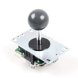 SANWA JLF-TP-8YT Original Joystick Grey - for Arcade Jamma Game 4 & 8 Way Adjustable, Compatible with Catz Mad SF4 Tournament Joystick (Gray Ball Top) ASIN: B005BIF5EM