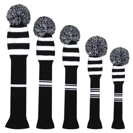 Scott Edward Golf Head Covers for Woods 5 PCS Knit Golf Club Cover Driver Cover*1 Fairway Wood*2 Hybrid (UT)*2