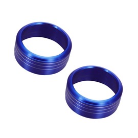 Mikinona 2Pcs Air Condition Knob Ring Covers for Impreza Crosstrek Stylish Blue Design Durable Easy Installation Includes Button Covers for Enhanced Control