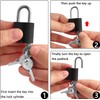 Lamondre Padlock Small Padlock with Keys Suitcase Locks Luggage Locks