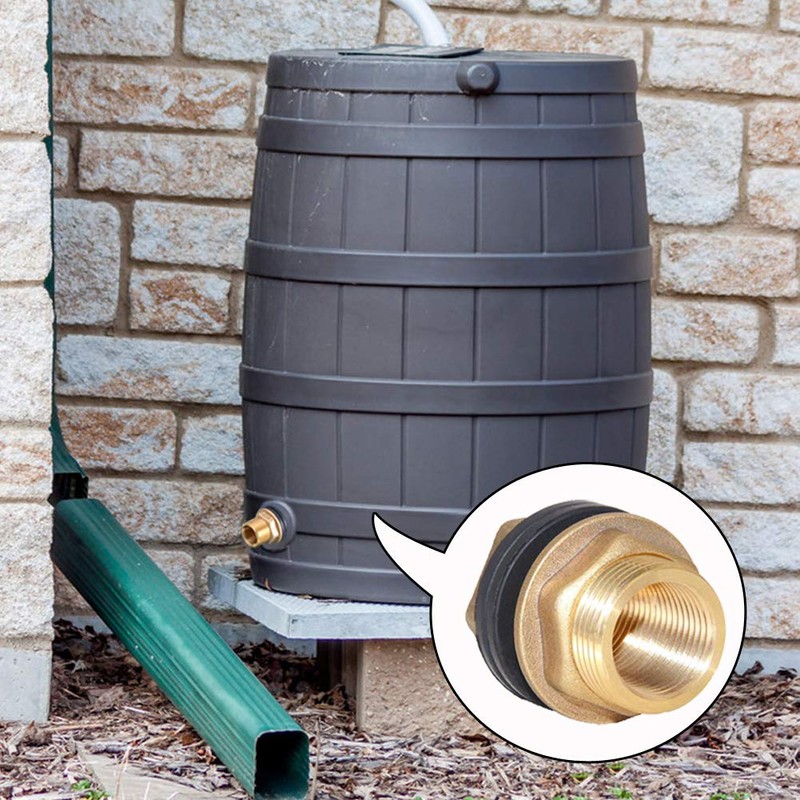 Joywayus 3/4" Female 1" Male Soild Brass Water Tank Connector