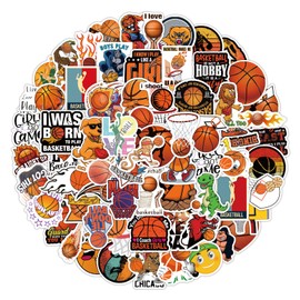 100 pcs Basketball Stickers Pack,Cute and Cool Vinyl Waterproof Stickers for Laptop/Skateboard/WaterBottle/Phone/Scrapbooking/Room Decor/Hard Hat,Stickers for Kids Boys Teens Girls,Autocollant Enfant
