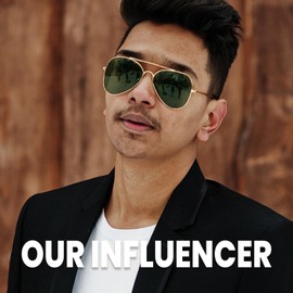 DUCO Reverse Lenses Sunglasses for Men Women Retro Polarized Sun Glasses Classic Shades Double Bridge 3045 (Gold Frame Dark Green Lens)