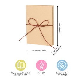 GOZINA Picture Album, Photo Album to Design Yourself, Accordion Fold Collector's Album, Suitable for Pregnancy Diary, Poetry Album, Children's Wedding, Postcard Album (18 x 12.5 cm)