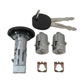 598007 Pair of Ignition Lock Cylinder w/Front Door Lock Cylinder with Keys for Silverado 2003 2004 2005 2006