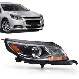 G-PLUS Headlight HID Xenon Lamp w/o D3S HID Bulb Compatible with Chevy Malibu 2013-2015/Fit Malibu Limited 2016 23285542, 22738068, 22986200, GM2503400 Clear Lens Black Housing Right