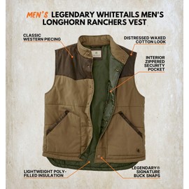 Legendary Whitetails Men's Longhorn Ranchers Vest Nutmeg XX-Large