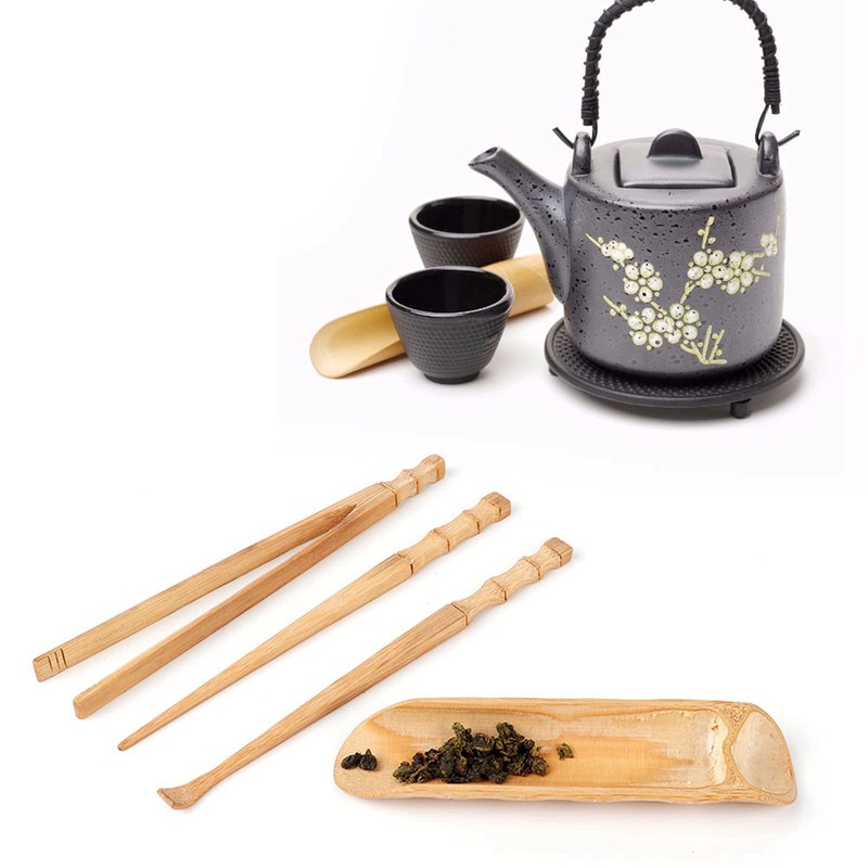 4 Pieces Teaspoons Chinese Classic Tea Set Tool Tea Ceremony