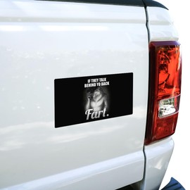 Graphics & More Talk Behind Your Back Fart Automotive Car Refrigerator Locker Vinyl Magnet