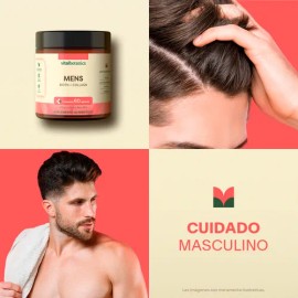 Colgeno Hidrolizado Para Hombres  Biotina 60 Capsulas De 500mg Mens Biotn  Collagn  Colgeno Hidrolizado  Biotina Con Vitamina A, D, E, B5, B9, Calcio 