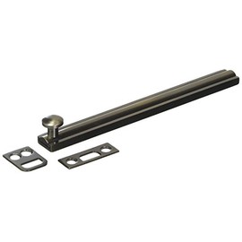 idh by St. Simons 11046-005 Professional Grade Quality Genuine Solid Brass Surface Bolt with 1-Inch Throw, 6-Inch, Antique Brass