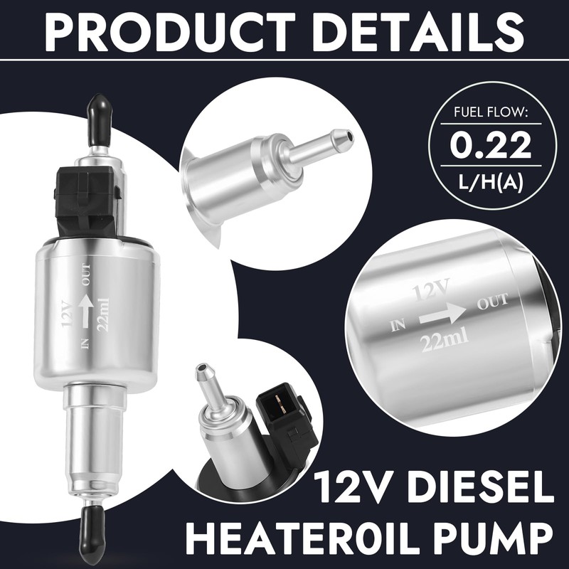 Diesel heater fuel pump suitable for 12V and 22ML diesel