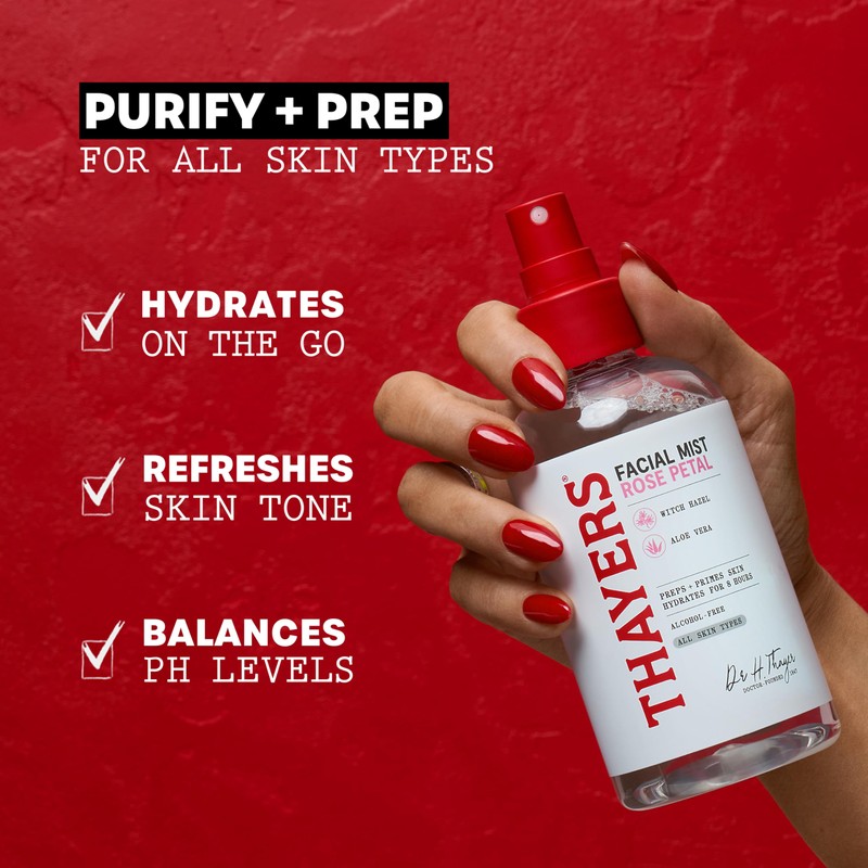 Thayers Alcohol-Free Witch Hazel Facial Mist Toner with Aloe Vera,