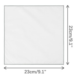 Elerevyo Men's Cotton Handkerchief, Color Contrast, Solid Color, Pocket Square, Tuxedo, silvery grey