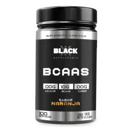 Aminoácidos Bcaas Black 1 Kg Sabores 100 Servicios                                                                                                    