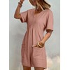 AlvaQ Womens Rompers for Summer Cute Casual Solid Loose Fit
