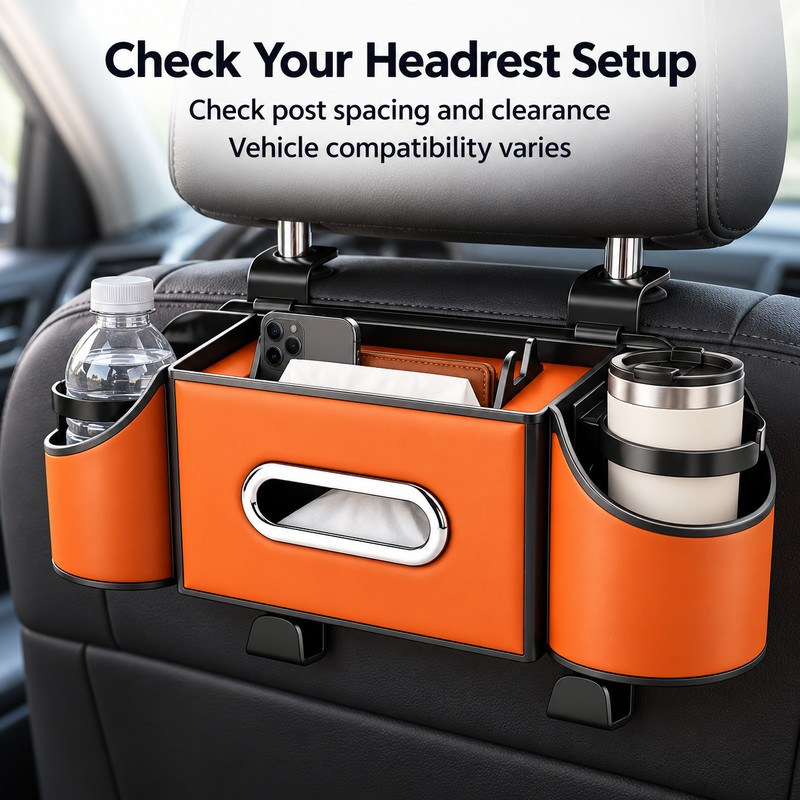4-in-1 Car Seat Back Organizer for Rear Seat Storage –