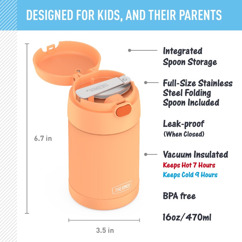 THERMOS FUNTAINER 16 Ounce Stainless Steel Vacuum Insulated Food Jar