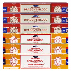 Dragons Blood Sandalwood Incense Sticks & Holder Bundle Variety Pack from House of Nag Champa Incense Sticks and Trumiri