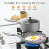 MICHELANGELO Frying Pans Set with 100% APEO & PFOA-Free Stone