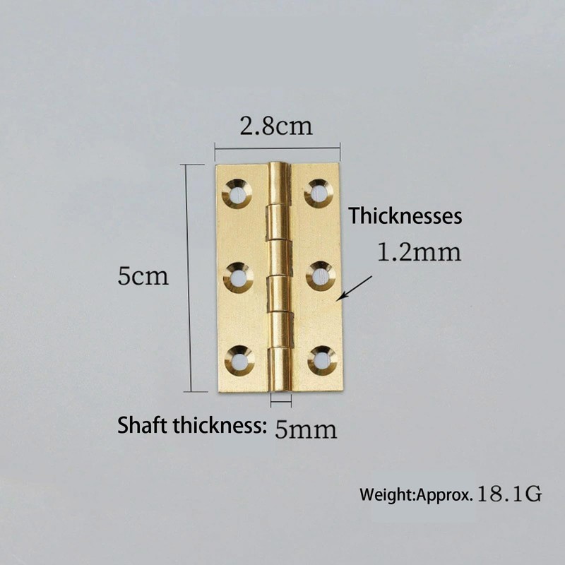 4 Pcs 2" Door Hinges Brass Folding Hinges for Gate
