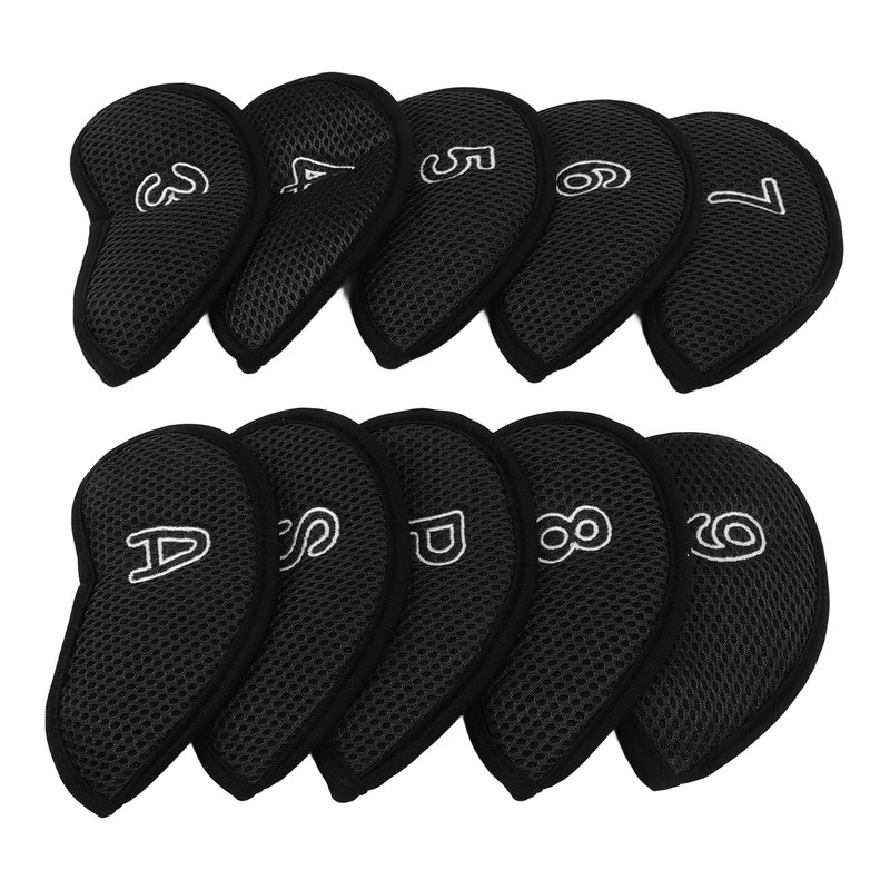 10 PCS Golf Club Head Covers Golf Iron Pole Net
