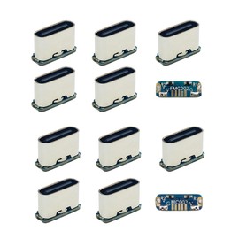 NFHK 10pcs/lot DIY Solder Type-C Female Socket Connector Replace for Micro-USB 5Pin Female SMT Type DC 5V Power