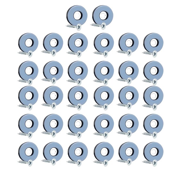32 Pieces Teflon Gliders for Screws, Furniture Gliders, Floor Glides