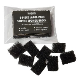 Black lagoon LARGE PORE STIPPLE SPONGE 8 Piece Block -For Special FX Makeup, Road Rash, Cuts