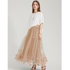 Flygo Women's Maxi Tulle Skirt Long Tiered A Line Mesh