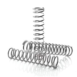 ThsGivingStore 10Pcs Compression Springs Wire Diameter 0.8mm Outer Dia 8mm Free Length 20mm Coil Mechanical Spring Set Silver Tone