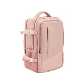 LUCKGLOW Travel Backpack for Women, Pink, Carry on Backpack, Laptop Backpack 15.6 Inch, Travel Essentials, Casual Daypack Backpack