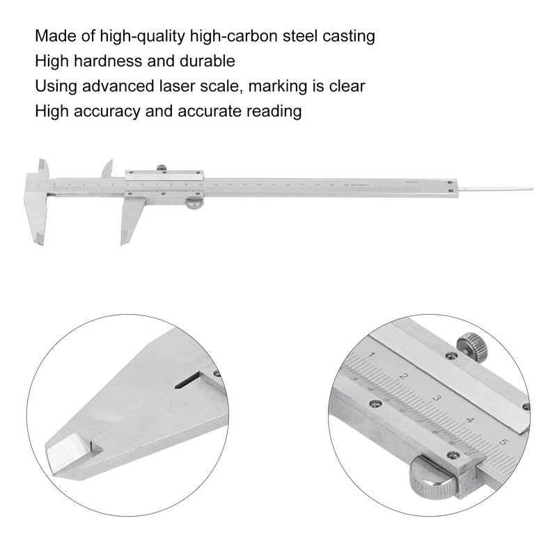 Vernier Scale High Carbon Steel Measurement Gauge Ruler Tool for