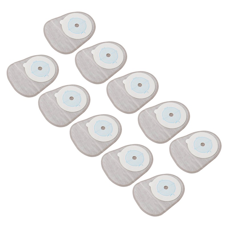 10pcs Adhesive Colostomy Pouch Lock Disposable Drainable Medical Ostomy Bag