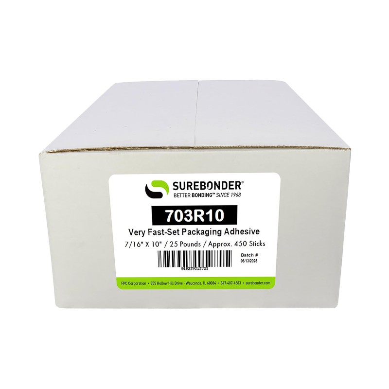 703R10 Full Size 10" Fast Set Hot Glue Stick -